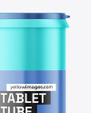 Matte Metallic Tablet Tube Mockup