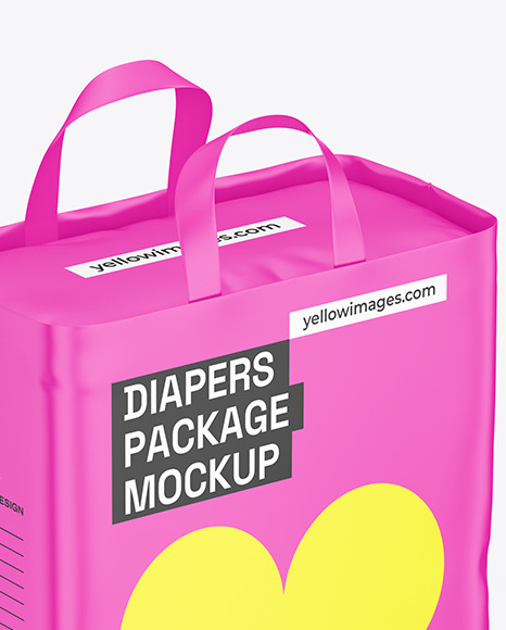Matte Diapers Pack Mockup Matte Diapers Pack Mockup