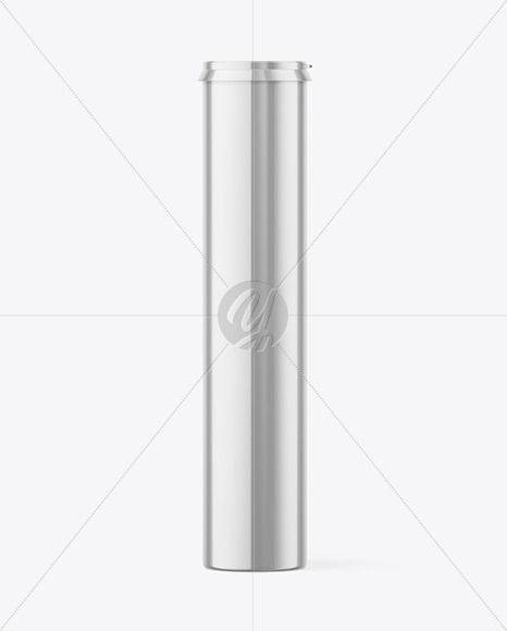 Glossy Metallic Tablet Tube Mockup