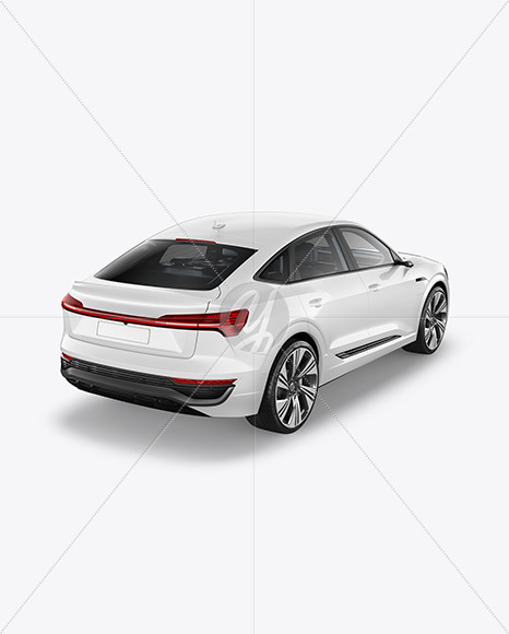 Electric Crossover SUV Mockup - Back Half Side View