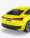 Electric Crossover SUV Mockup - Back Half Side View