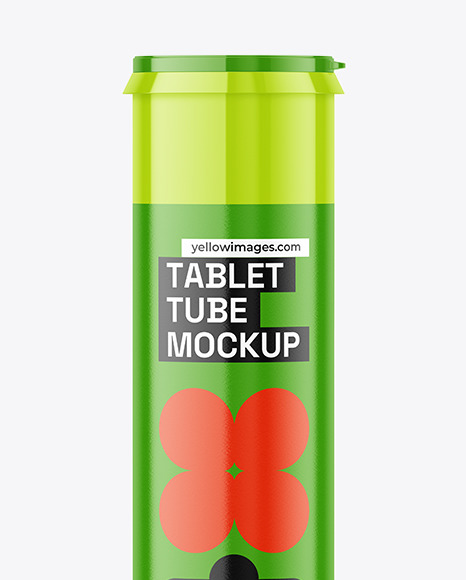 Glossy Tablet Tube Mockup