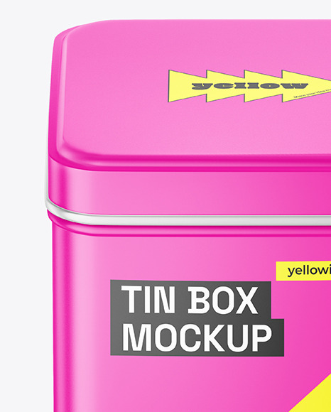 Matte Tin Box Mockup