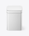 Glossy Metallic Tin Box Mockup