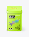 Glossy Metallic Tin Box Mockup