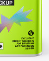 Glossy Metallic Tin Box Mockup