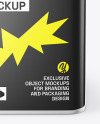 Glossy Metallic Tin Box Mockup