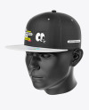 Snapback Cap w/ Sticker Mockup