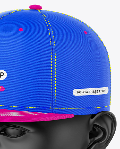 Snapback Cap w/ Sticker Mockup