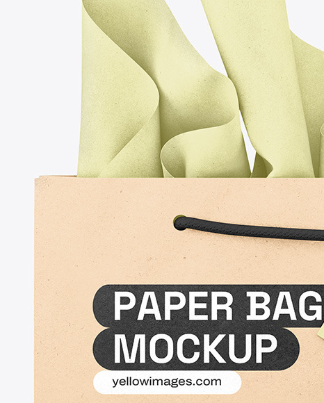 Kraft Paper Shopping Bag Mockup