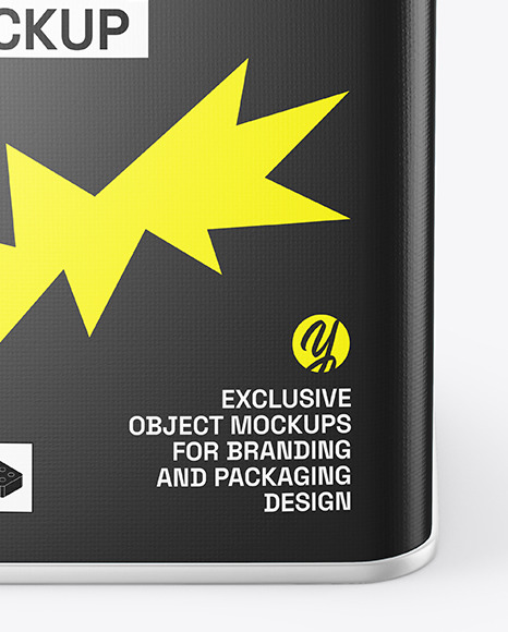 Matte Metallic Tin Box Mockup