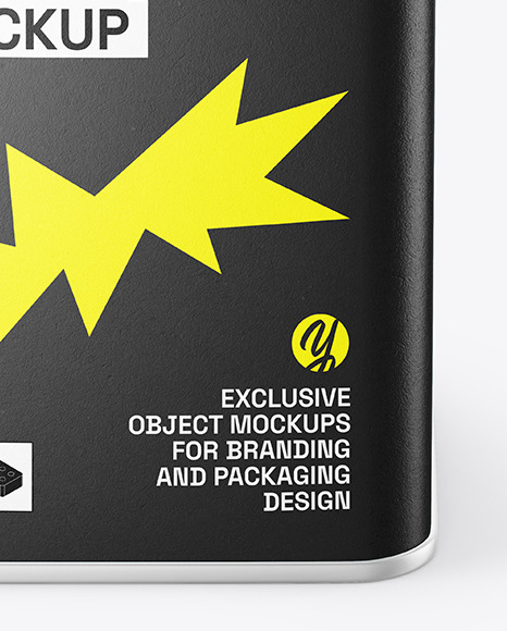 Matte Metallic Tin Box Mockup