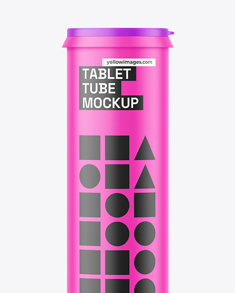 Matte Tablet Tube Mockup