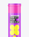 Matte Tablet Tube Mockup