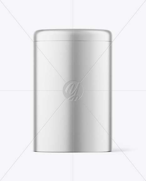 Matte Metallic Tin Can Mockup