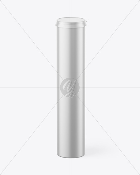 Matte Metallic Tablet Tube Mockup