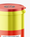 Glossy Metallic Tablet Tube Mockup