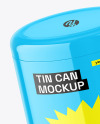 Glossy Tin Can Mockup