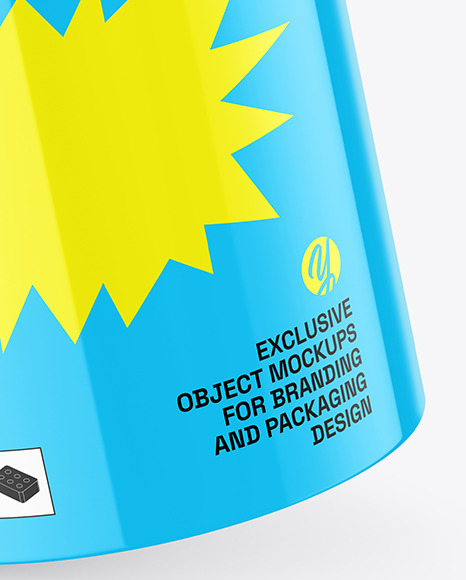 Glossy Tin Can Mockup