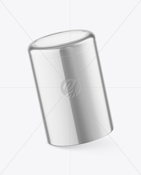 Glossy Metallic Tin Can Mockup