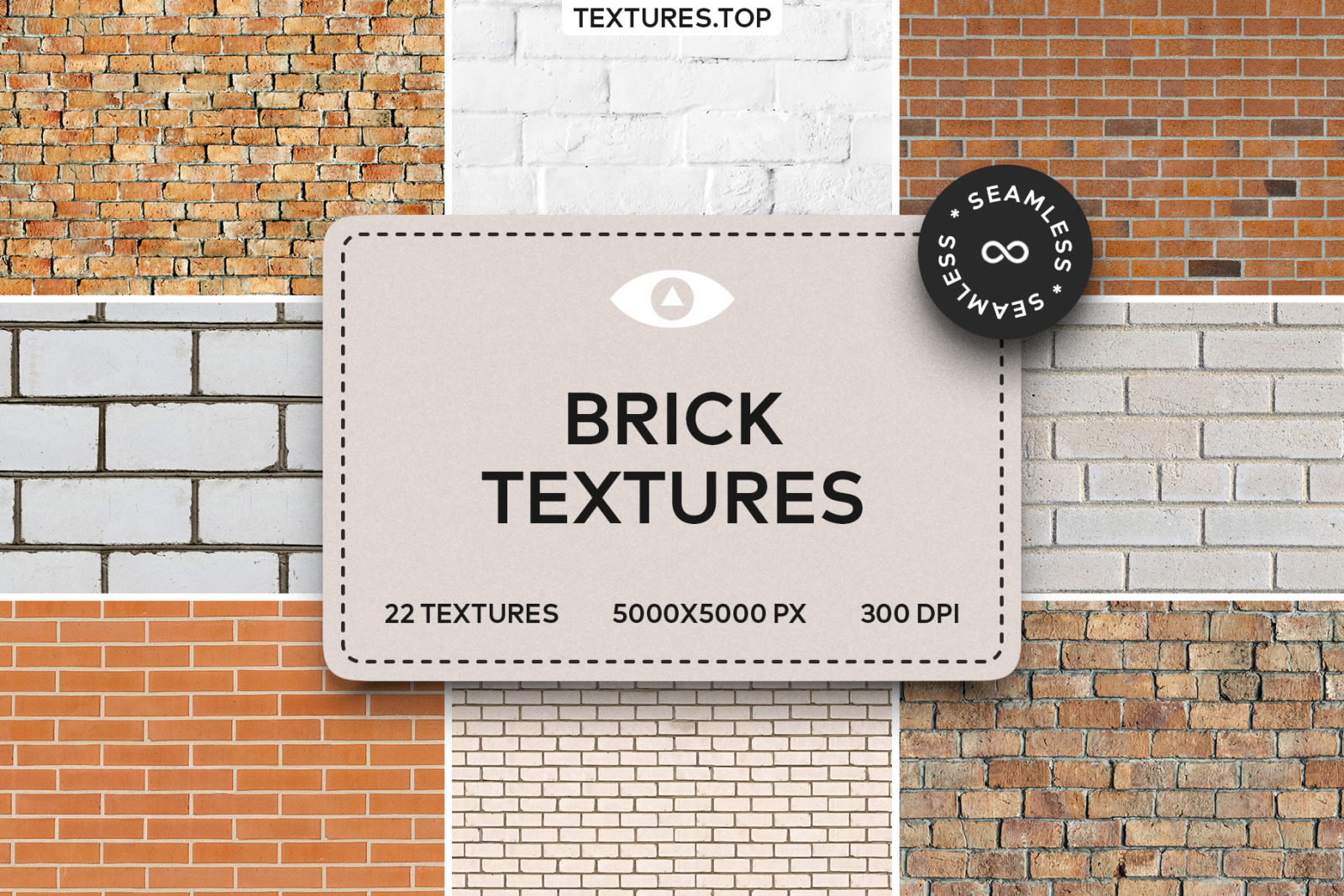 22 Seamless Brick Texture Pack