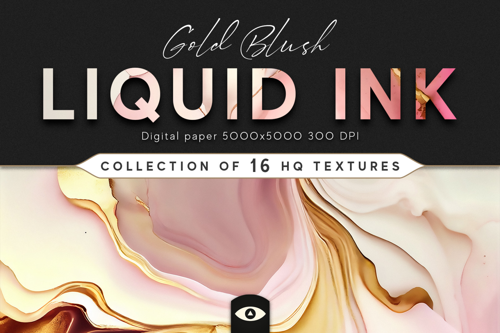Gold Blush Liquid Ink Texture Pack Gold Blush Liquid Ink Texture Pack