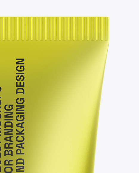 Matte Metallic Cosmetic Tube Mockup