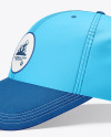 Baseball Cap with Suede Visor Mockup - Side View