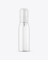 Clear Cosmetic Bottle with Pump Mockup Clear Cosmetic Bottle with Pump Mockup
