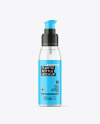 Clear Cosmetic Bottle with Pump Mockup Clear Cosmetic Bottle with Pump Mockup