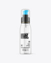 Clear Cosmetic Bottle with Pump Mockup Clear Cosmetic Bottle with Pump Mockup