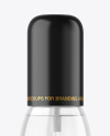 Clear Cosmetic Bottle with Pump Mockup Clear Cosmetic Bottle with Pump Mockup