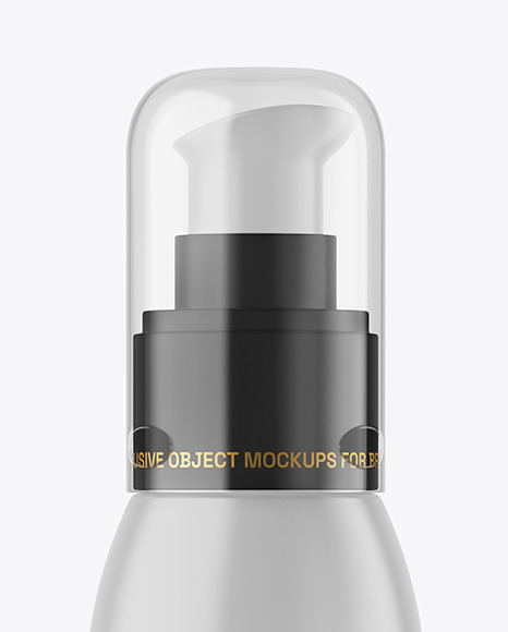 Matte Cosmetic Bottle with Pump Mockup Matte Cosmetic Bottle with Pump Mockup