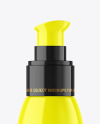 Glossy Cosmetic Bottle with Pump Mockup Glossy Cosmetic Bottle with Pump Mockup
