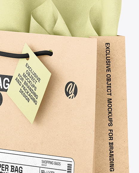 Kraft Paper Shopping Bag Mockup