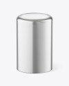 Glossy Metallic Tin Can Mockup