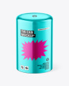 Glossy Metallic Tin Can Mockup