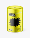 Matte Metallic Tin Can Mockup