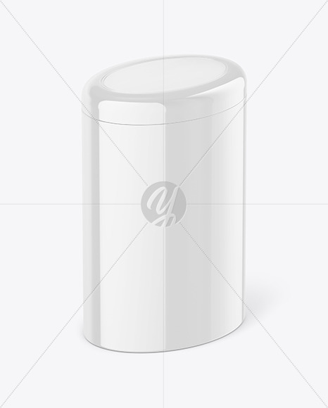 Glossy Tin Can Mockup