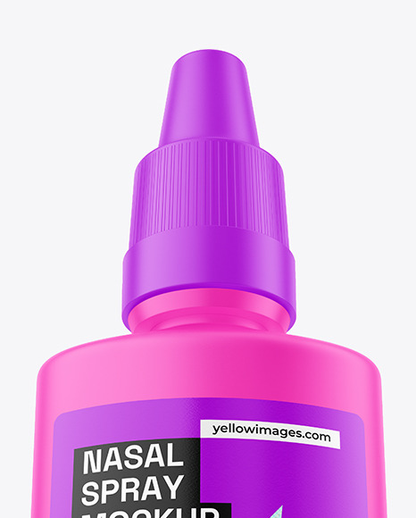 Matte Nasal Spray Bottle Mockup