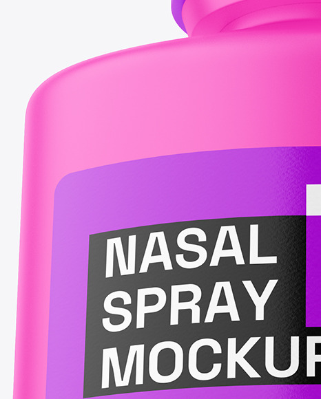 Matte Nasal Spray Bottle Mockup