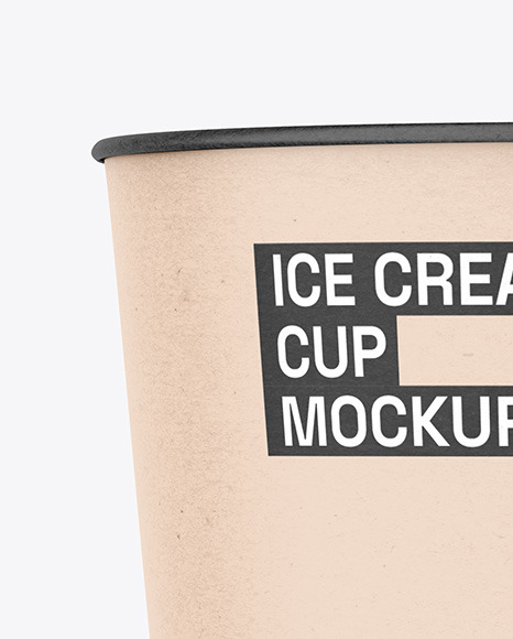 Kraft Paper Ice Cream Cup Mockup