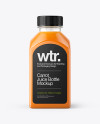 Square Carrot Juice Bottle Mockup