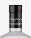 Frosted Glass Vodka Bottle with Shrink Band Mockup