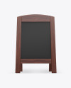 Wooden Street Menu Board Mockup - Front View