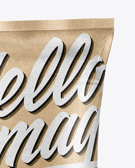 Kraft Paper Snack Package Mockup