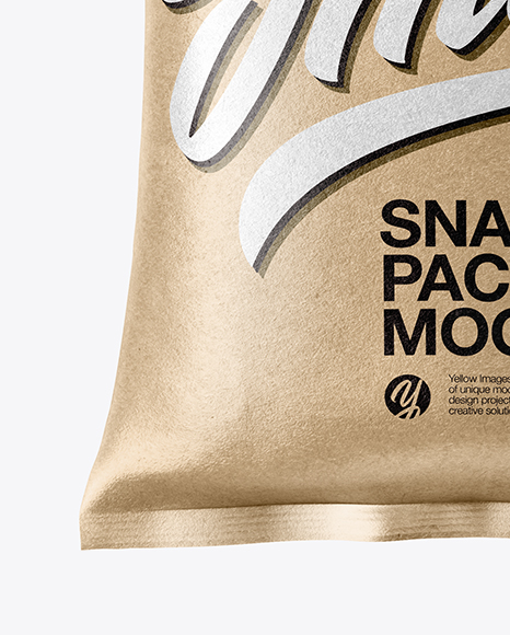 Kraft Paper Snack Package Mockup