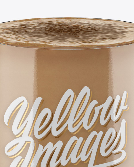 Turmeric Latte Glass Mockup Turmeric Latte Glass Mockup
