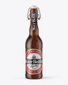 500ml Amber Beer Bottle With Swing Top Mockup