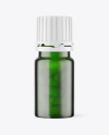 Frosted Green Glass Bottle With Pills Mockup